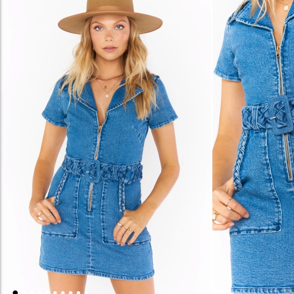 Mumu Outlaw Dress Tide Denim XS